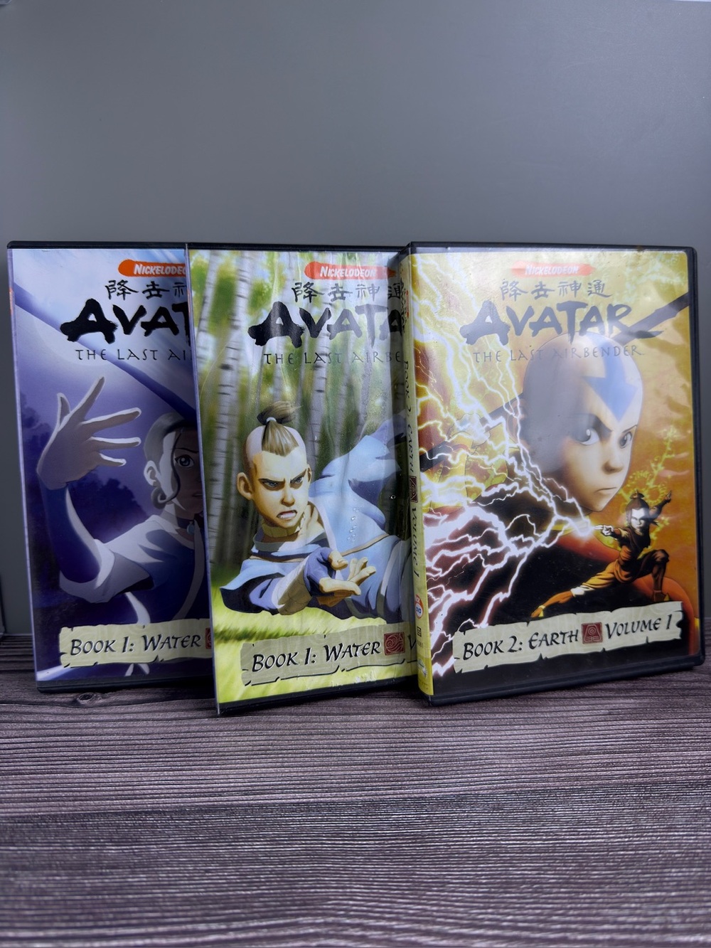 Avatar Last Airbender DVD Lot 3 Book 1 Water & Book 2 Earth Volumes